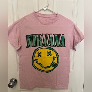 Nirvana Pink Graphic T-Shirt Women’s Size S